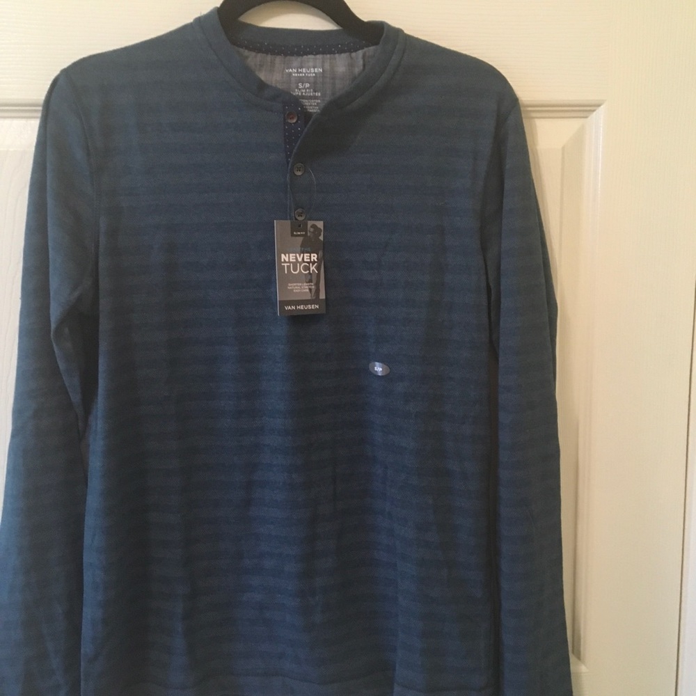 NEW-Van Heusen Mens Long Sleeve Shirt-Slim Fit